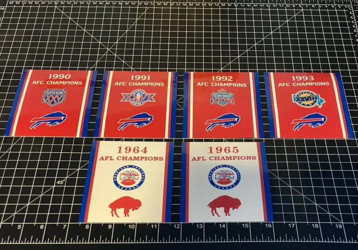 Buffalo Bills AFC AFL Championship Super Bowl Banners Decals MAN CAVE