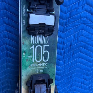 Icelantic Nomad 181 cm Powder Skis With Bindings Max Din 15 (Used)
