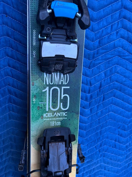 Icelantic Nomad 181 cm Powder Skis With Bindings Max Din 15 (Used)