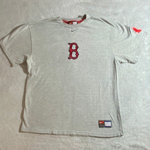 Nike Team Boston Red Sox Gray MLB Shirt L Vintage Y2K