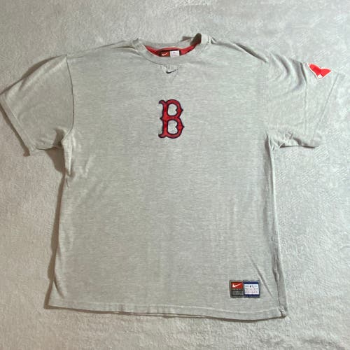 Nike Team Boston Red Sox Gray MLB Shirt L Vintage Y2K
