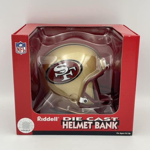 Riddell NFL San Francisco 49ers Die Cast Helmet Bank - BRAND NEW