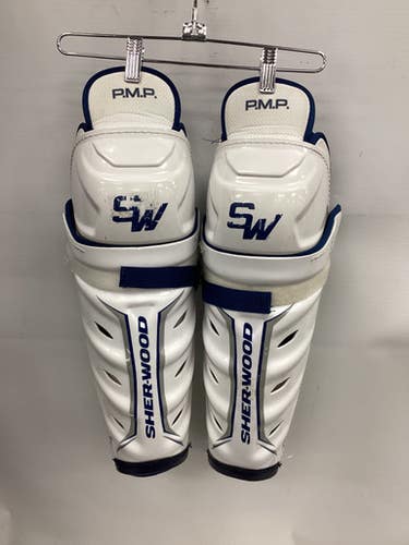 Used Sher-wood PMP Senior Shin Guards White 14" 11851-S000039569