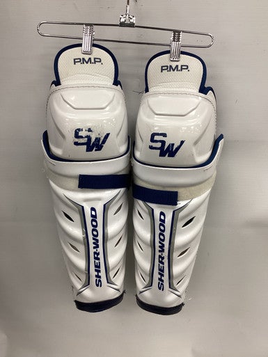 Used Sher-wood PMP Senior Shin Guards White 14" 11851-S000039569