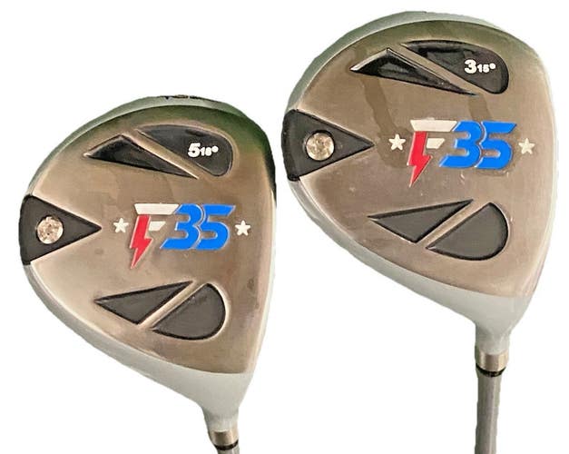 Patriot Golf Fairway Wood Set 3w, 5w RH Men's Stiff Graphite Nice Factory Grips