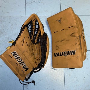 Lightly used Custom Vaughn V6 100 pro Glove and Blocker