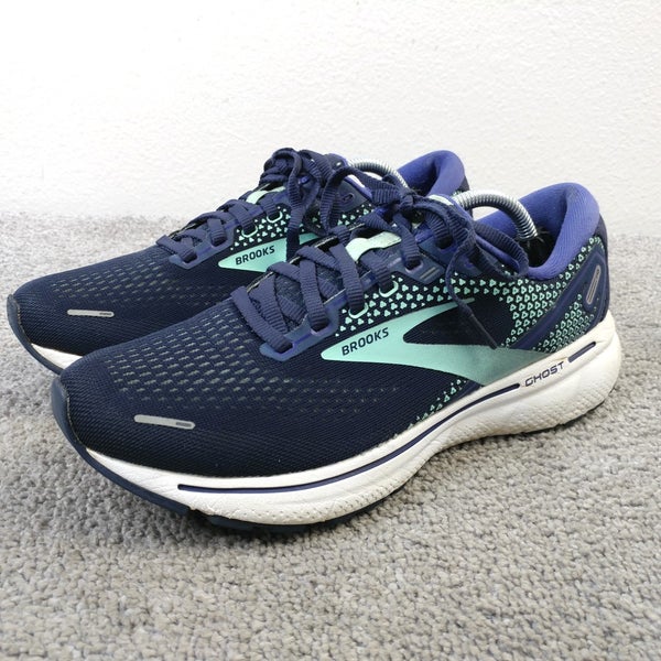 Brooks Ghost 14 Womens Size 9 Running Shoes Blue Sneakers Low Top