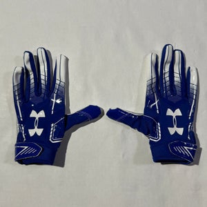 Barely Used Under Armour Men’s Medium Blue F6 Football Gloves