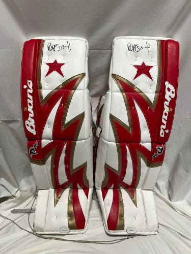 Ray Emery Pro Return Autographed Brian's DX2 PRO Goalie Leg Pads