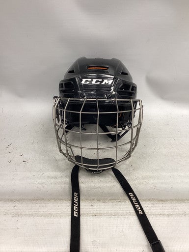 Used CCM TACKS 710M Helmet Cage Combo Black MD 11851-S000039483