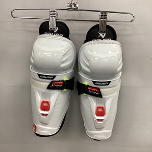 Used Bauer X TENO Youth Shin Guards White 8" 11851-S000039534