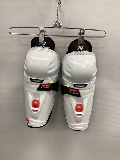 Used Bauer X TENO Youth Shin Guards White 8" 11851-S000039534