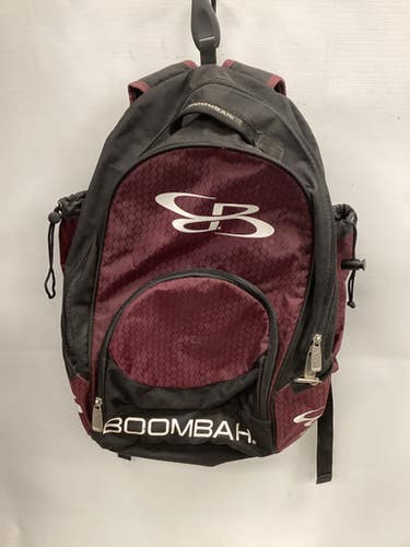 Used BoomBah BASEBALL/SOFTBALL BACKPACK BB/SB Player Backpack Maroon 11851-S000039537