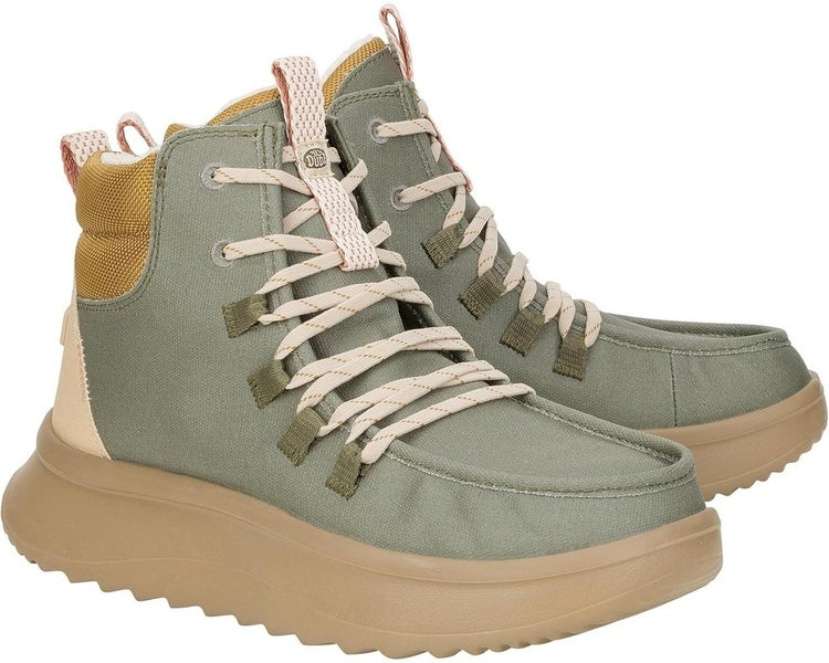 Hey Dude Wendy Peak Apres 39803-74397 Women's 8 Olive Fleece Lined Boots TZP272