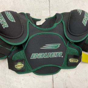 Used Bauer SP500 Senior Shoulder Pads Black And Green LG 11855-S000193696
