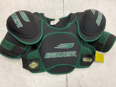 Used Bauer SP500 Senior Shoulder Pads Black And Green LG 11855-S000193696