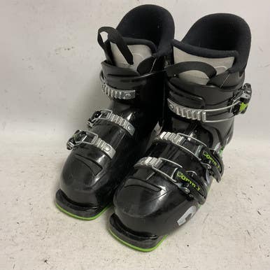 Used Rossignol COMP J Boys DH Ski Boot Black And Neon Green 225 MP - J04.5 - W5.5 11855-S000193665