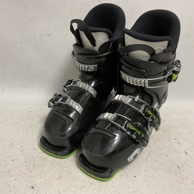 Used Rossignol COMP J Boys DH Ski Boot Black And Neon Green 225 MP - J04.5 - W5.5 11855-S000193665