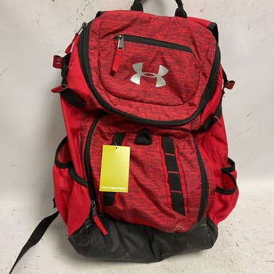 Used Under Armour BB/SB Player Backpack Black And Red 11855-S000193663