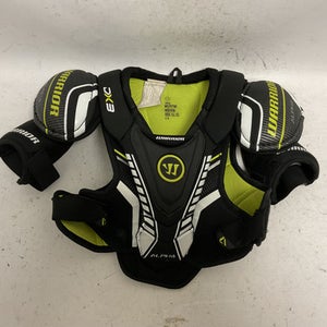 Used Warrior ALPHA DX3 Junior Shoulder Pads Black And Neon Green MD 11855-S000193654