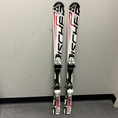 Used Fischer PROGRESSOR Boys DH Ski/Binding White 120 cm 11855-S000193631