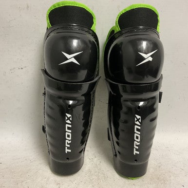 Used Tron X Youth Shin Guards Black And Green 9" 11855-S000193615