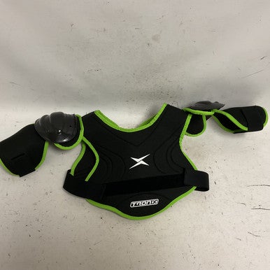 Used Tron X Youth Shoulder Pads Black And Green LG 11855-S000193613
