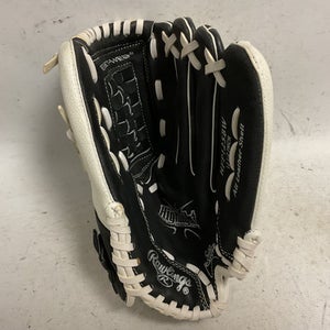 Used Rawlings Highlight Series HFP125BW RH Throw Fastpitch Gloves Black 12 1/2" 11855-S000193559