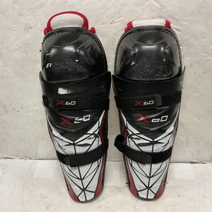 Used Bauer VAPOR X60 Junior Shin Guards White/Black/Red 12" 11855-S000193771