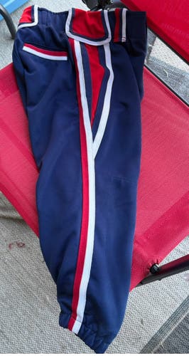 Women's Size 24 Adult Boombah Game Pants (Used) Navy -Hypertech Series Venom Pants