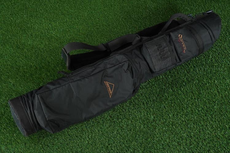 DATREK QUIVER SUNDAY, PIPE, CARRY BAG 2-WAY DIVIDERS GOLF BAG, BLACK