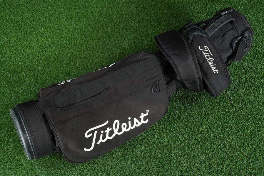 TITLEIST SUNDAY / CARRY BAG 2-WAY DIVIDERS NON-RIGID GOLF BAG, BLACK / WHITE