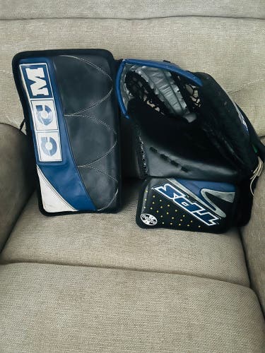 CCM Heaton 8 blocker and TPS Xhale catcher, senior sized in great condition