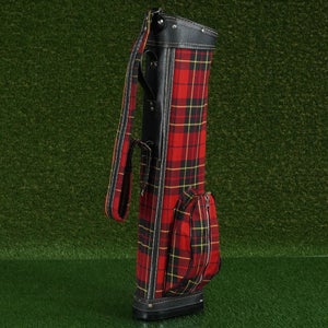 PLAID KIDS JUNIOR 30 TALL CARRY BAG 2-WAY DIVIDERS GOLF BAG ~ RARE & VINTAGE!!