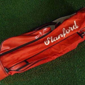 JONES STANFORD SUNDAY/CARRY BAG 3-WAY DIVIDERS GOLF BAG, RED, VINTAGE & RARE!!