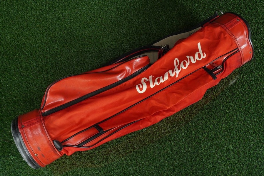 JONES STANFORD SUNDAY/CARRY BAG 3-WAY DIVIDERS GOLF BAG, RED, VINTAGE & RARE!!