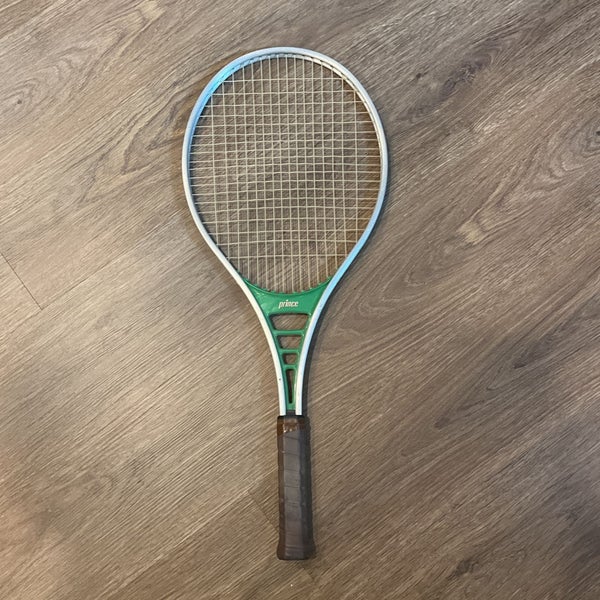 2 Prince Classic Green Vintage Retro Tennis Racket 4 3/8 Grip With Cover (New)