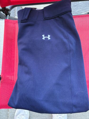 Navy Blue Women's Medium Adult Under Armour Game Pants (New)