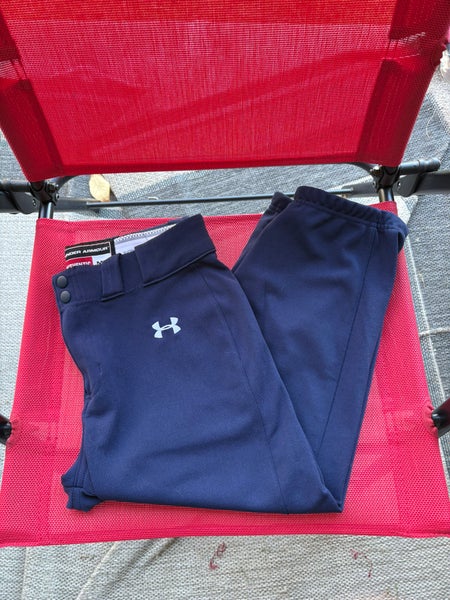 Navy Blue Women's Medium Adult Under Armour Softball Game Pants (New)
