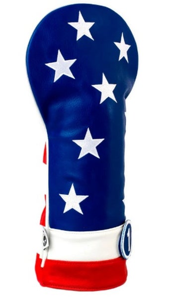 Pins & Aces USA Tribute Driver Headcover (Red/White/Blue) Golf 2025 NEW