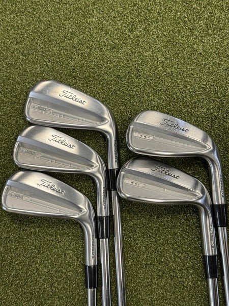 Used Titleist T100 Iron Set 5-9 TT AMT Black S300 Stiff Flex Steel Shafts