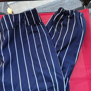Women's Large Adult Game Pants (New) Navy Blue with white pinstripes