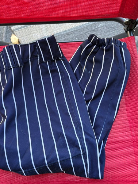 Women's Large Adult Game Pants (New) Navy Blue with white pinstripes