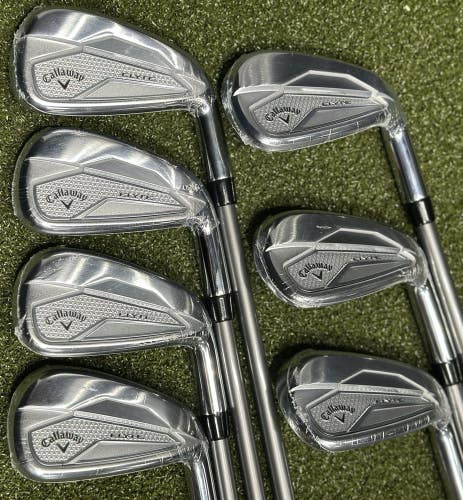Callaway Elyte Forged Iron Set 5-PW, AW Graphite Denali 65 Regular Flex +1" NEW!