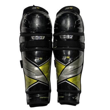 Used Bauer 3S Senior Shin Guards Black 14" 11406-S000107331