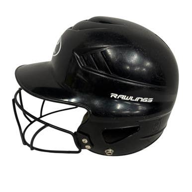 Used Rawlings HELMET Batting Helmet w/Mask Black S/M 11406-S000107412
