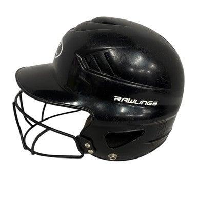 Used Rawlings HELMET Batting Helmet w/Mask Black S/M 11406-S000107412