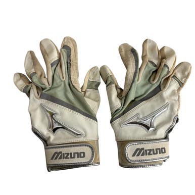 Used Mizuno BB/SB Batting Gloves White SM 11406-S000107425