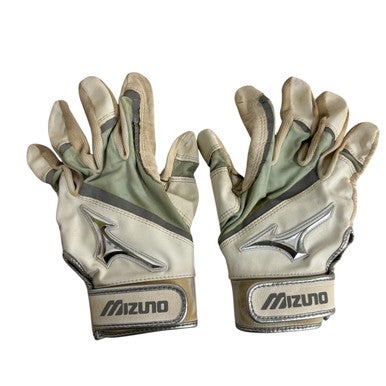 Used Mizuno BB/SB Batting Gloves White SM 11406-S000107425