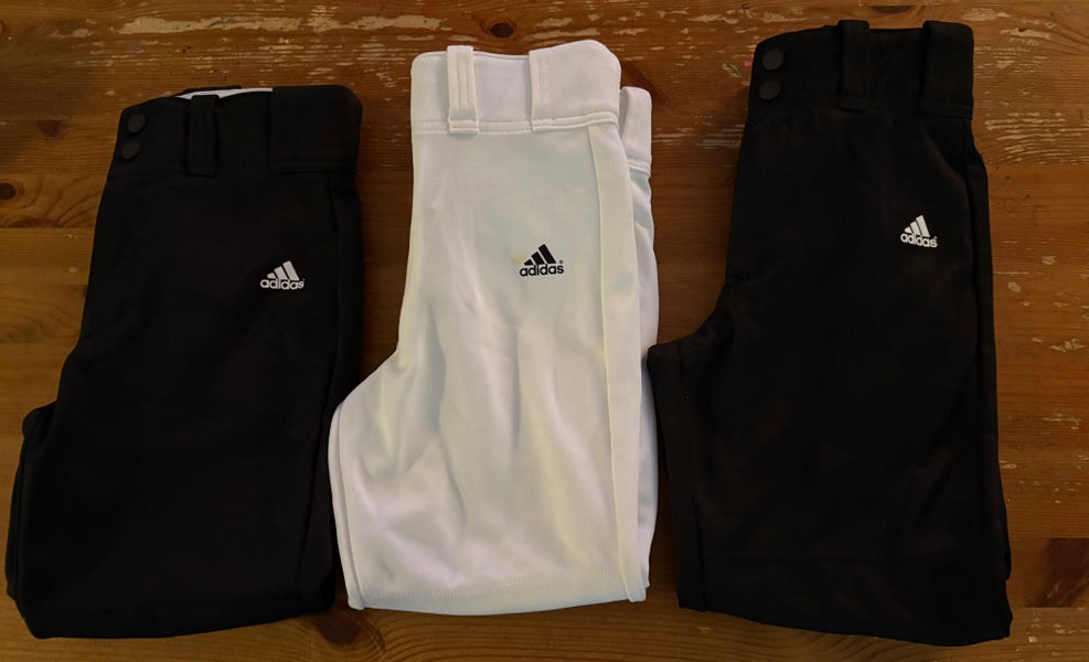 3 pairs of Small Youth Softball Adidas Game Pants (Used)